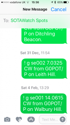 SMS spotting